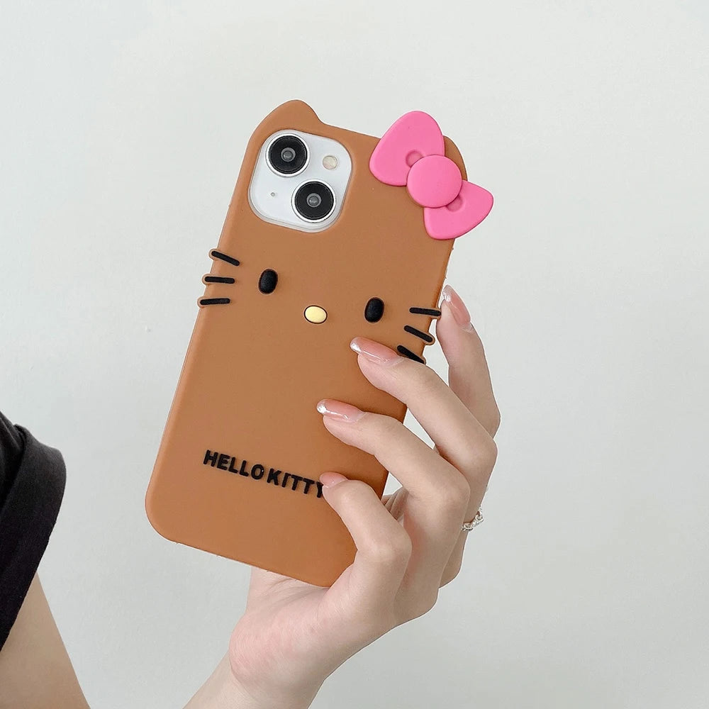 Kawaii Cartoon Bow Hello Kitty Phone Case