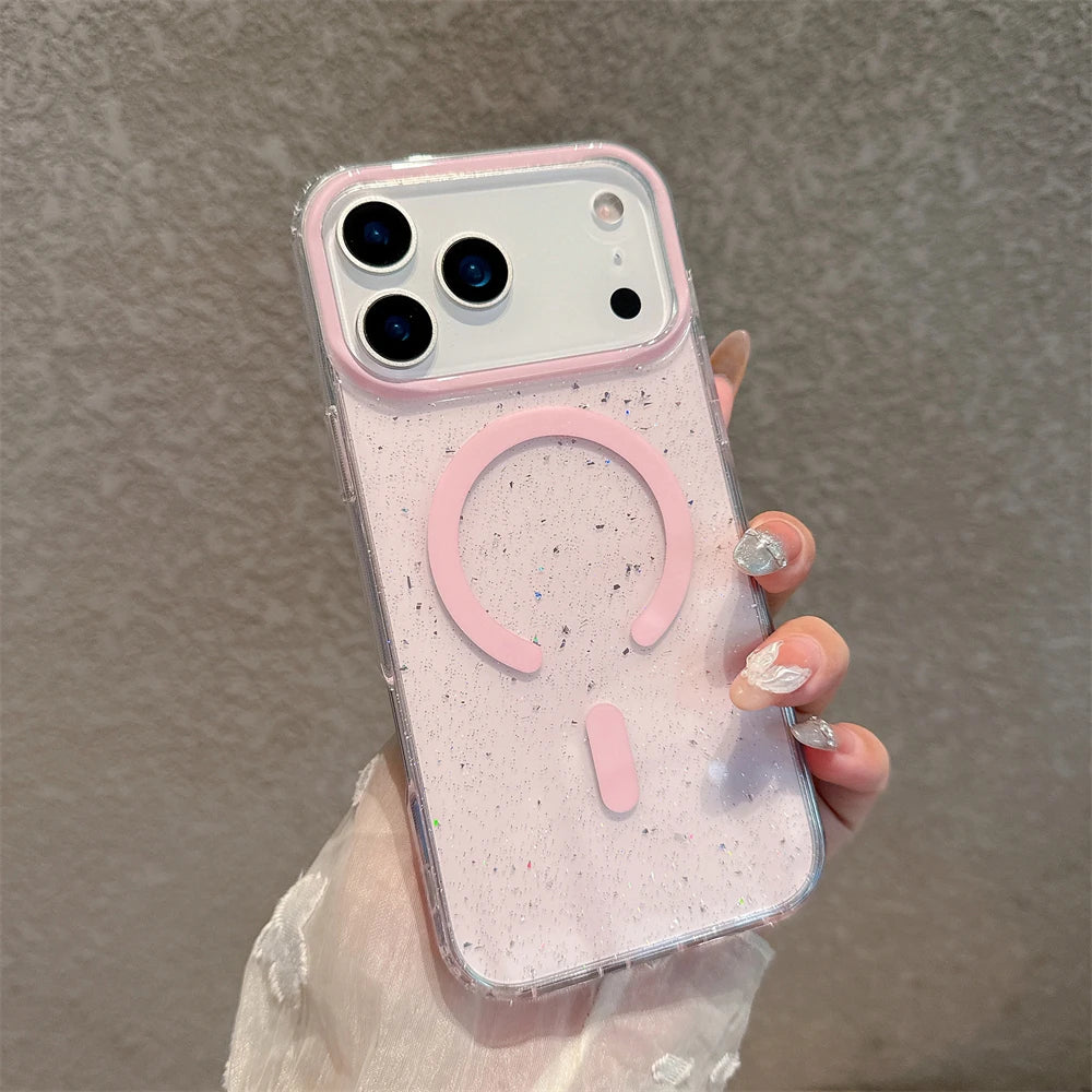 Jelly Glitter For Magsafe Wireless Charging Case For iPhone