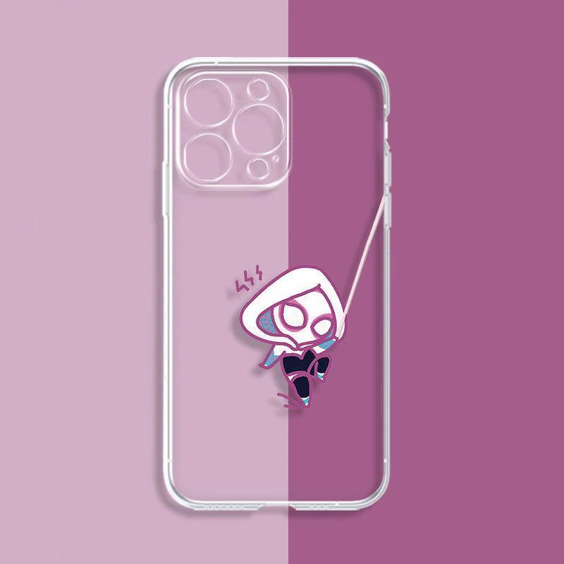 Marvel Spider Man Soft Couple Phone Case For iPhone