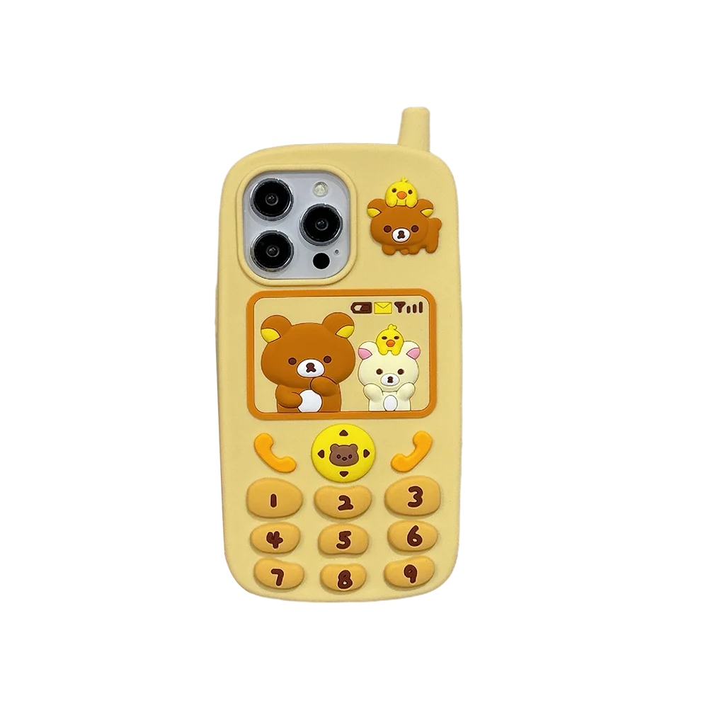 Funny Cartoon Rilakkuma Bear Phone Case