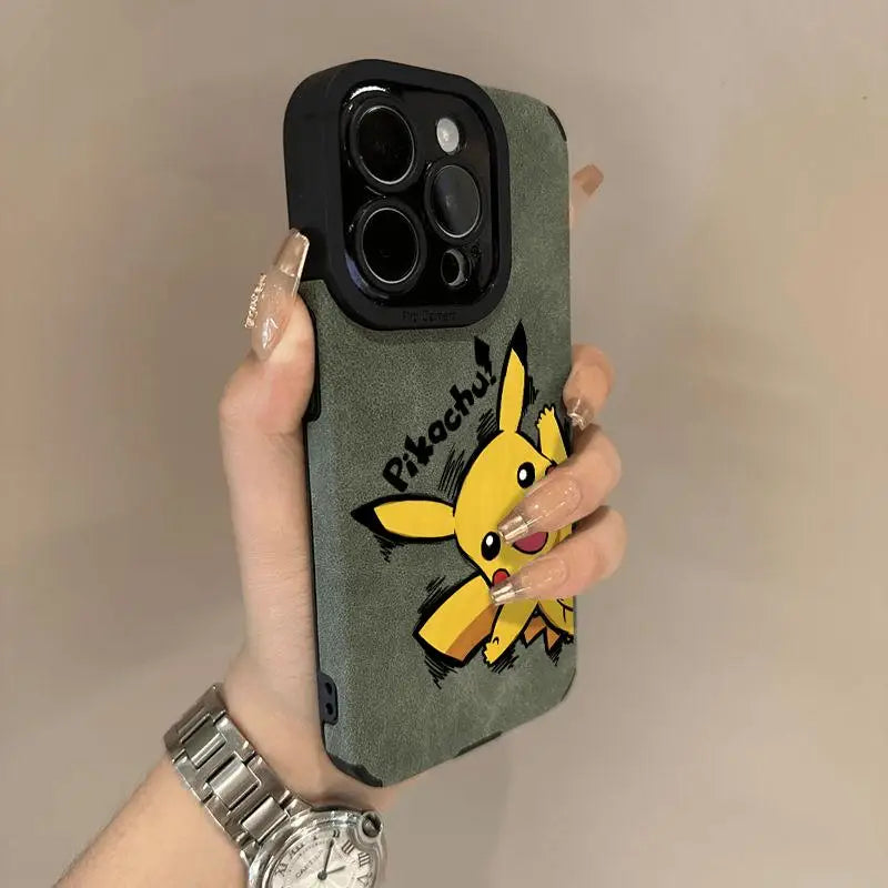 Cute Pokemons Pikachu Capybara Phone Case For iPhone
