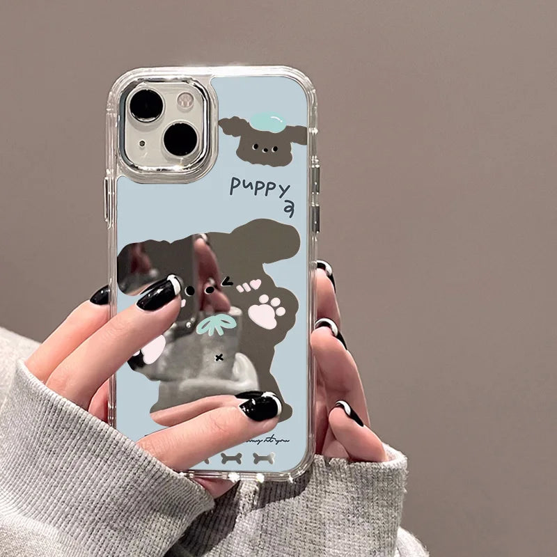 Cute Dolphin Star Mirror Phone Case