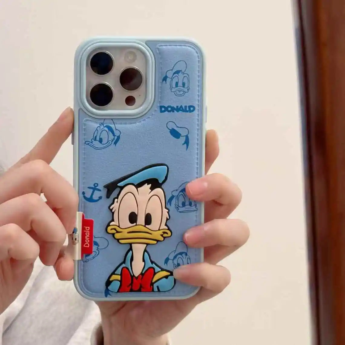3d Lovely Daisy Donald Duck Couple Phone Case For iPhone