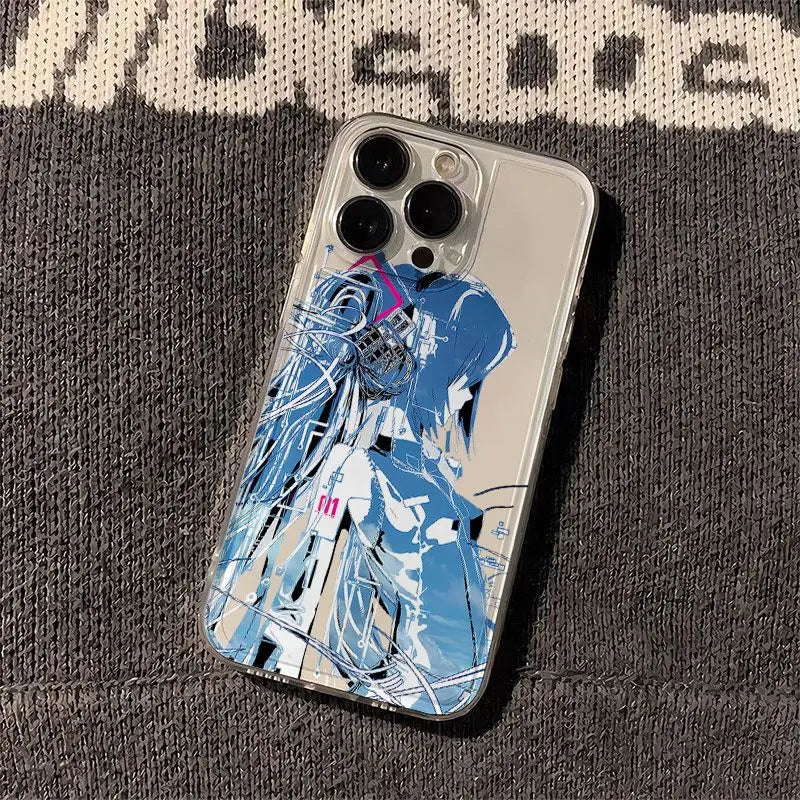 Creative Anime Hatsune Miku Tpu Transparent Mobile Phone Case For iPhone