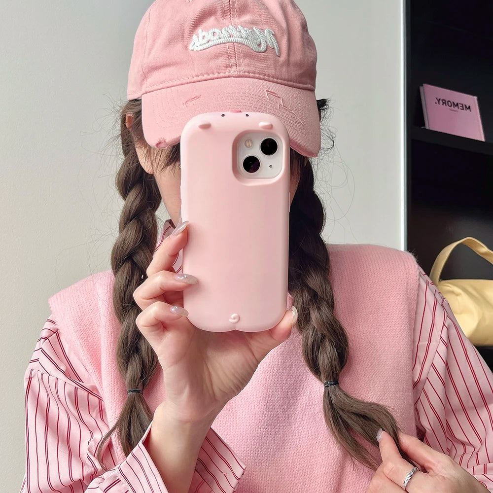 Funny Pink Pig Soft Silicone Phone Case
