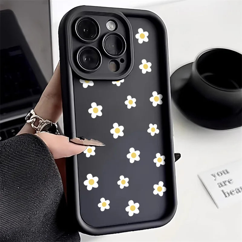 Flower Shockproof Silicone Cover Soft Funda Phone Case