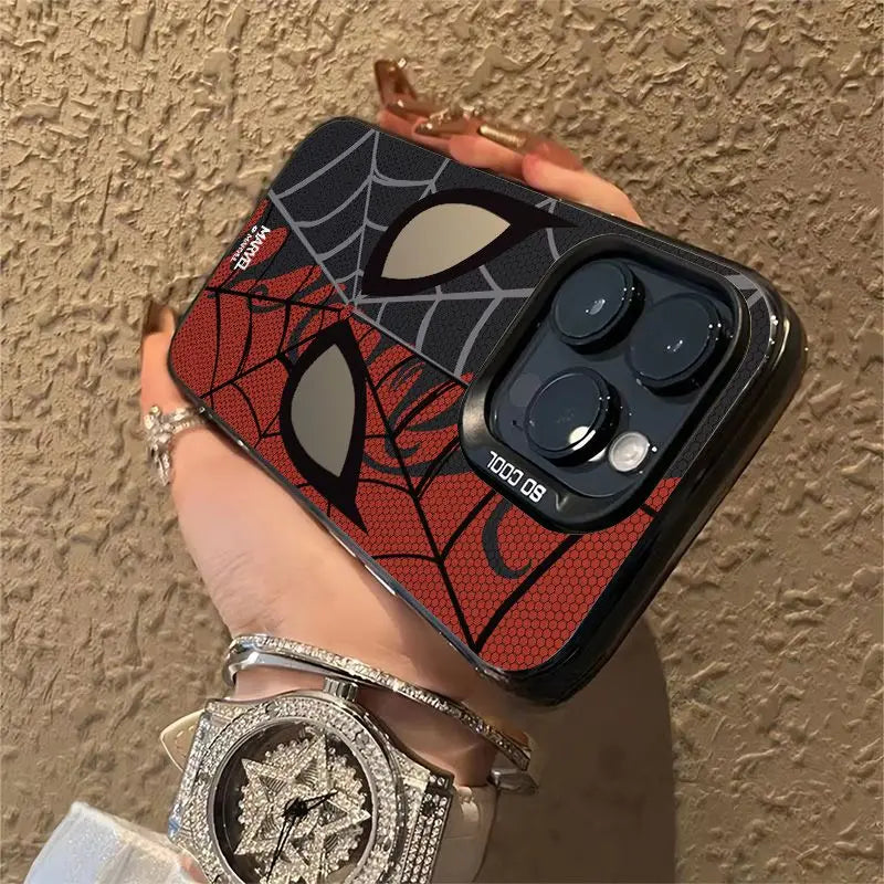 Marvel Spider Man Spider Net Black Red Cool Phone Case For iPhone