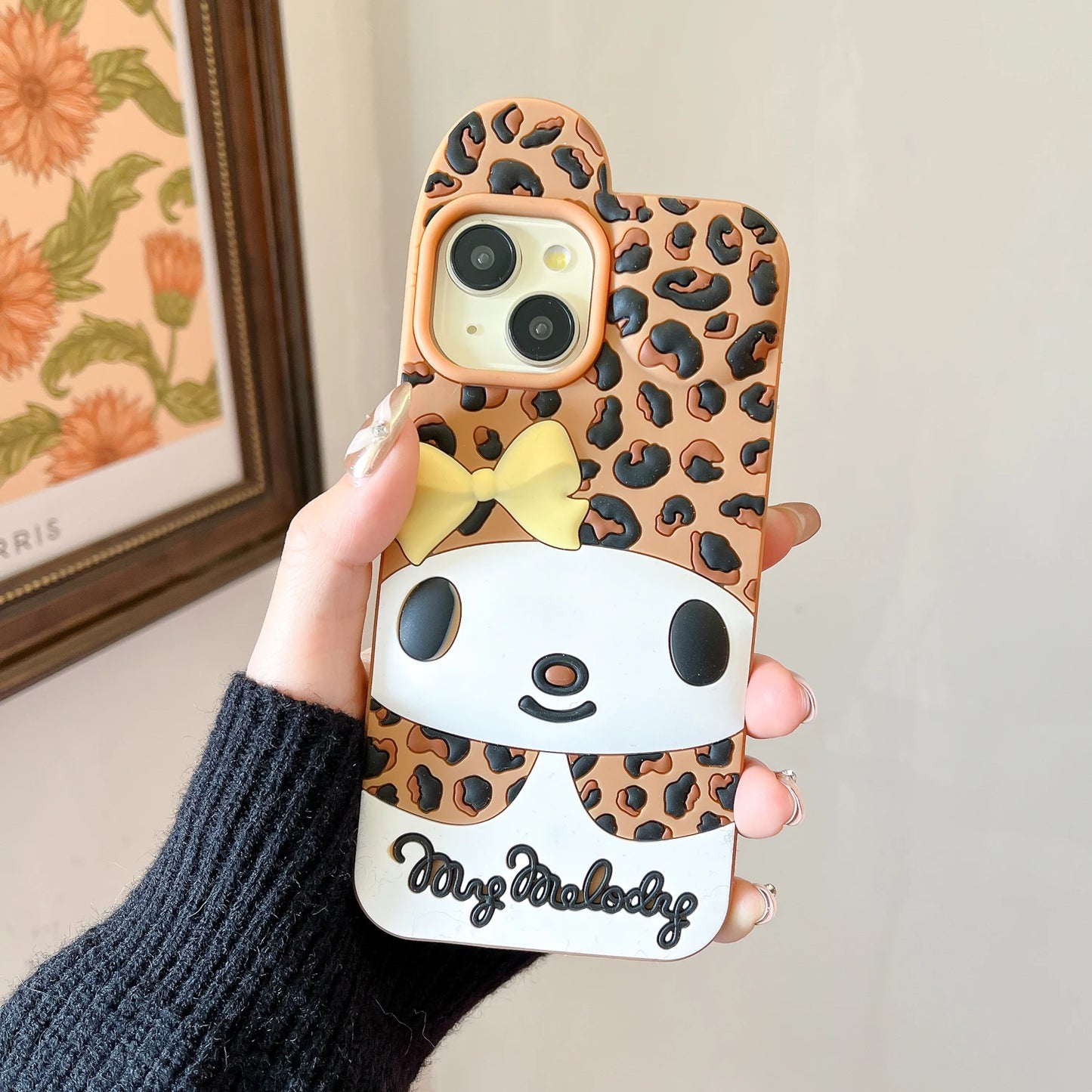 Cartoon Leopard Pattern My Melody Phone Case