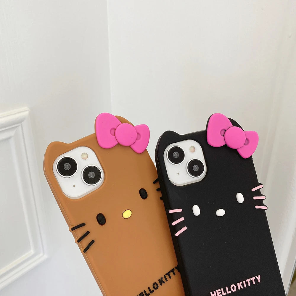 Kawaii Cartoon Bow Hello Kitty Phone Case