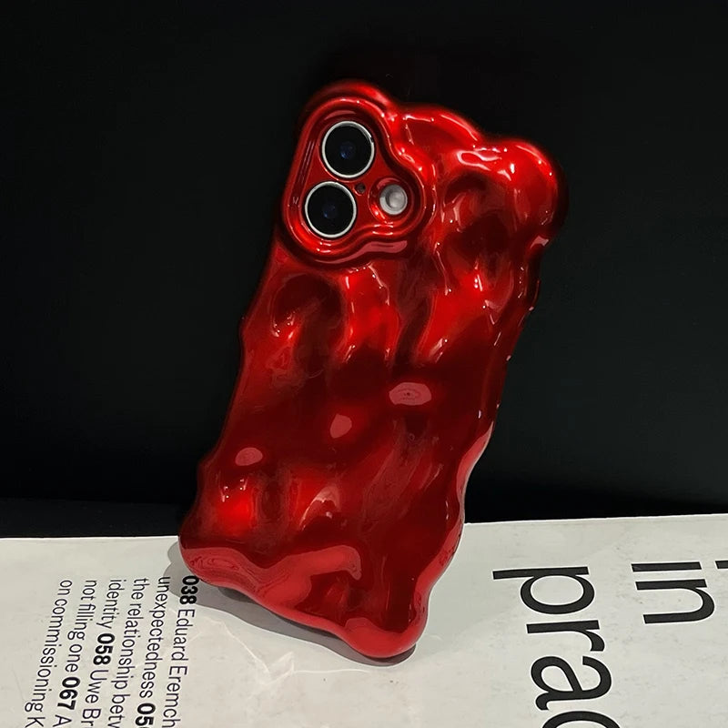 Fashion Red Wave Water Ripple Phone Case