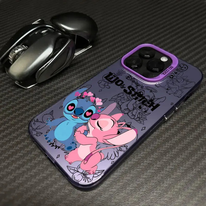 Disney Stitch Angel Cute Phone Case For iPhone