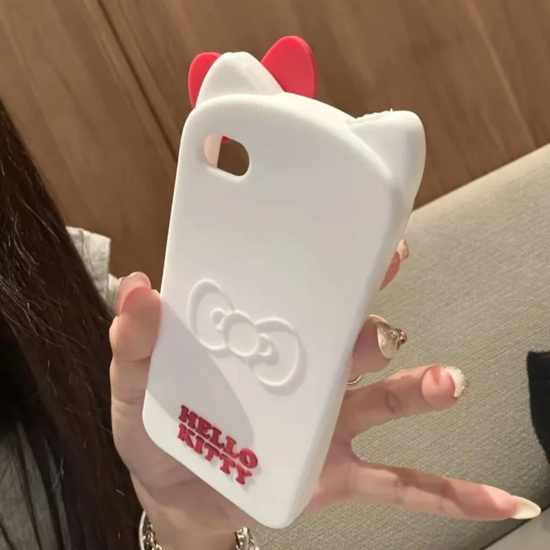 Cute Cartoon Hello Kitty Bow Cat Phone Case