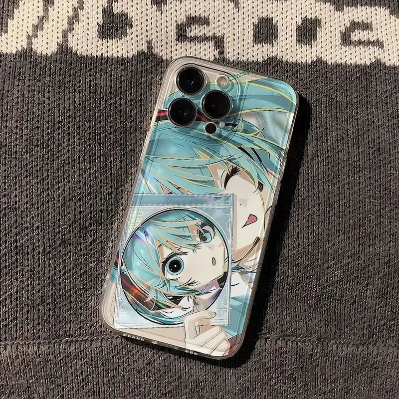 Creative Anime Hatsune Miku Tpu Transparent Phone Case For iPhone