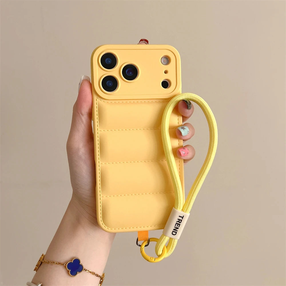Soft Down Jacket Silicone Case For iPhone