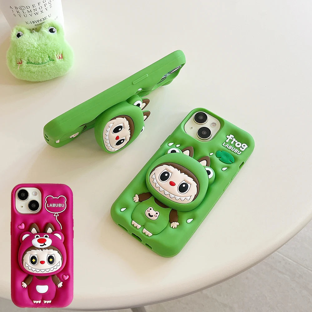 Cute 3D Cartoon Monsters Labubu Phone Case