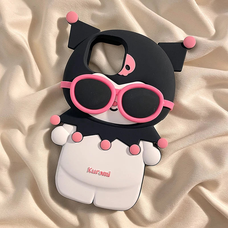 Kawaii 3D Cartoon Kuromi My Melody Soft Phone Case