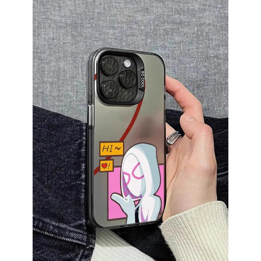 Fun Spider Man Couple Phone Case For iPhone