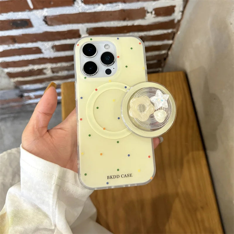 Color Polka Dot Magnetic Phone Case