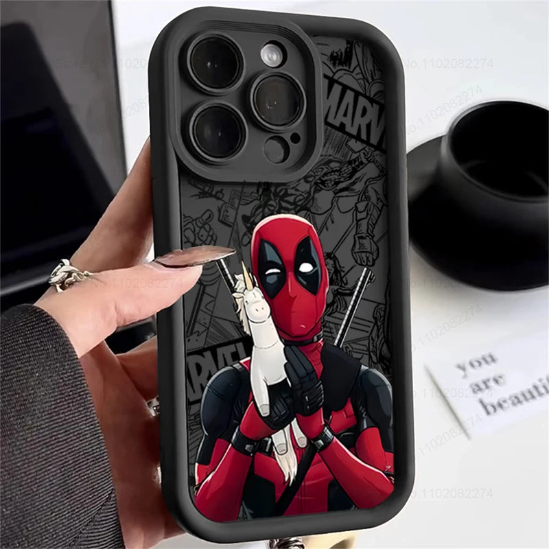 New Marvel Deadpool Fun Silicone Phone Case For iPhone