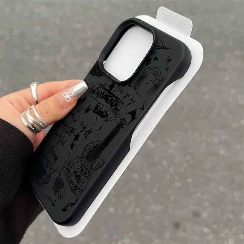 Black Guitar Phone Case