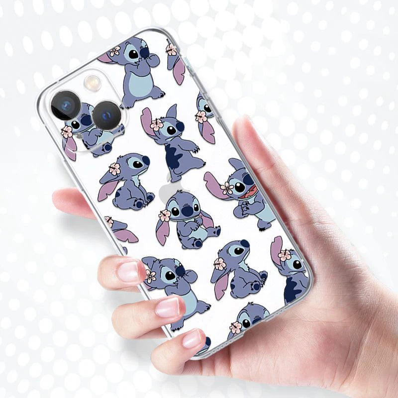 Disney Stitch Angel TPU Phone Case For iPhone