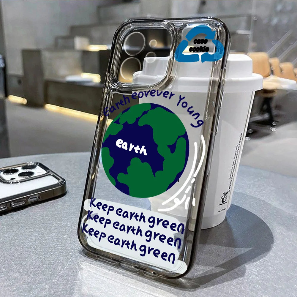 Shockproof Simple Letter Cover Soft Silicone Phone Case