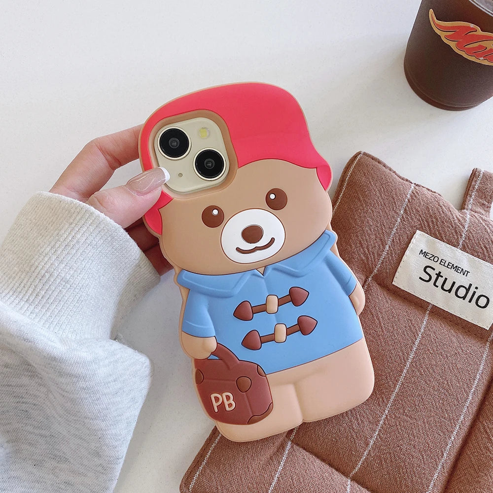 Kawaii Cartoon Paddington Bear Phone Case