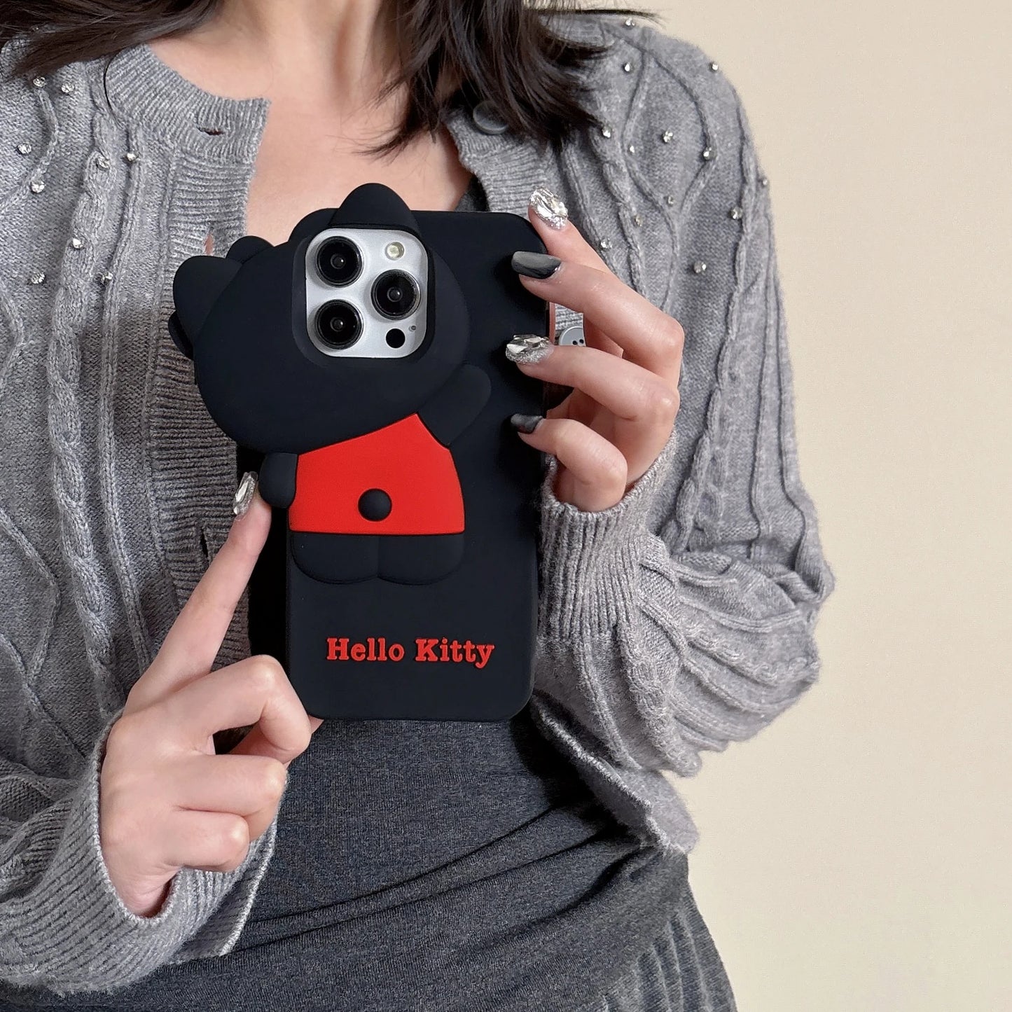 Cute Cartoon Hide and Seek Hello Kitty Phone Case