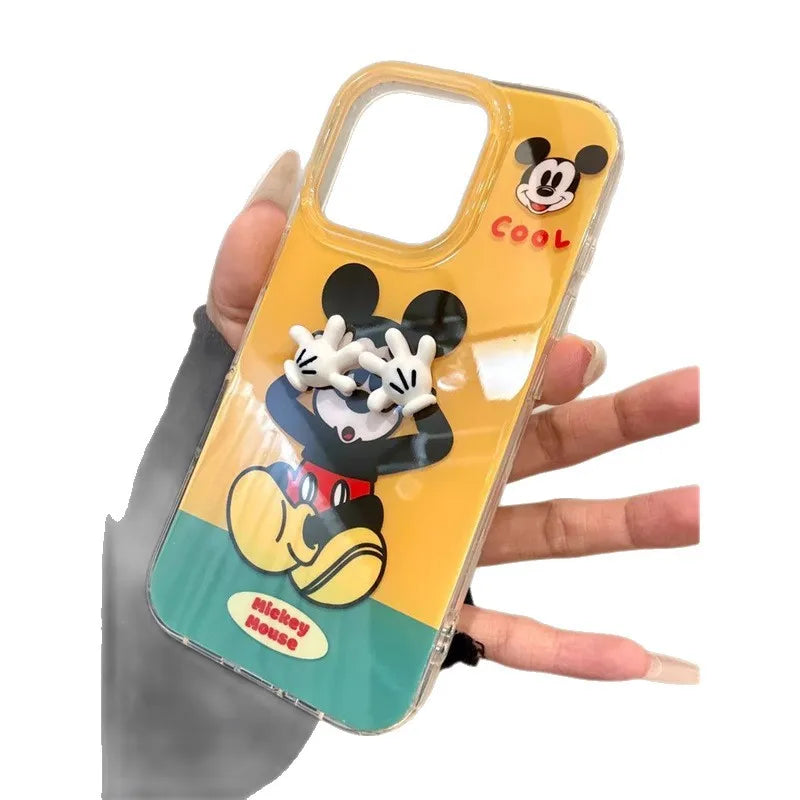 Cute Cartoon Mickey Mouse Facepalm Phone Case For iPhone