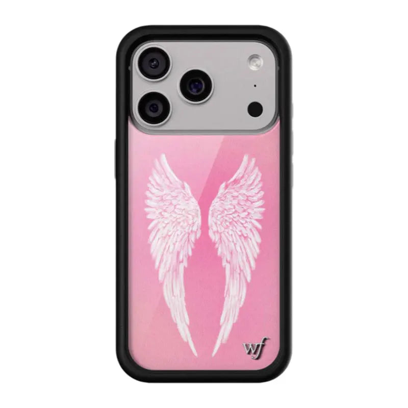 Wildflower Ins Angel Baby Black Phone Case For iPhone