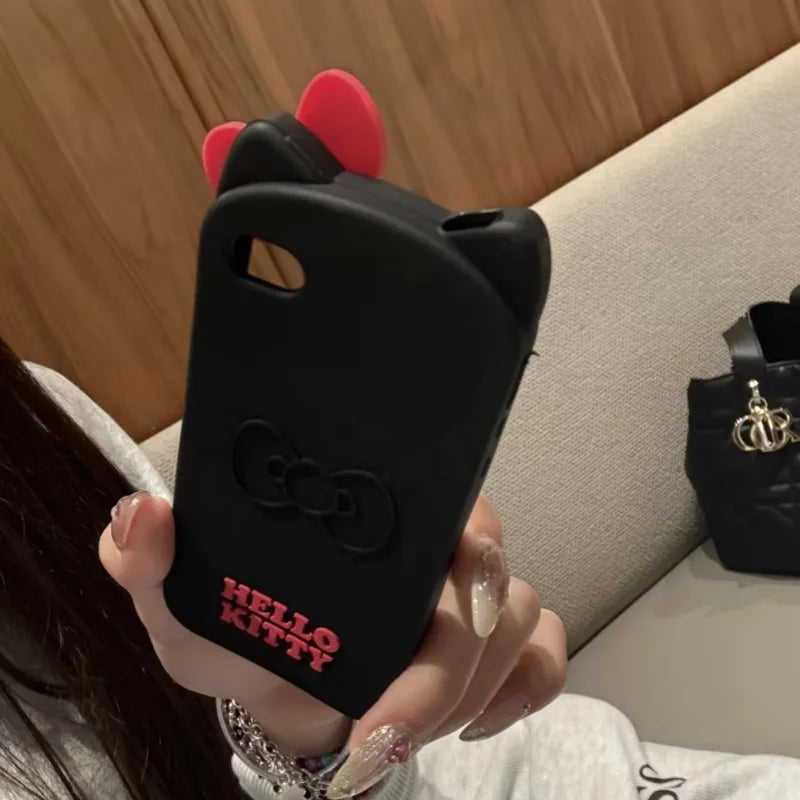 Cute Cartoon Hello Kitty Bow Cat Phone Case