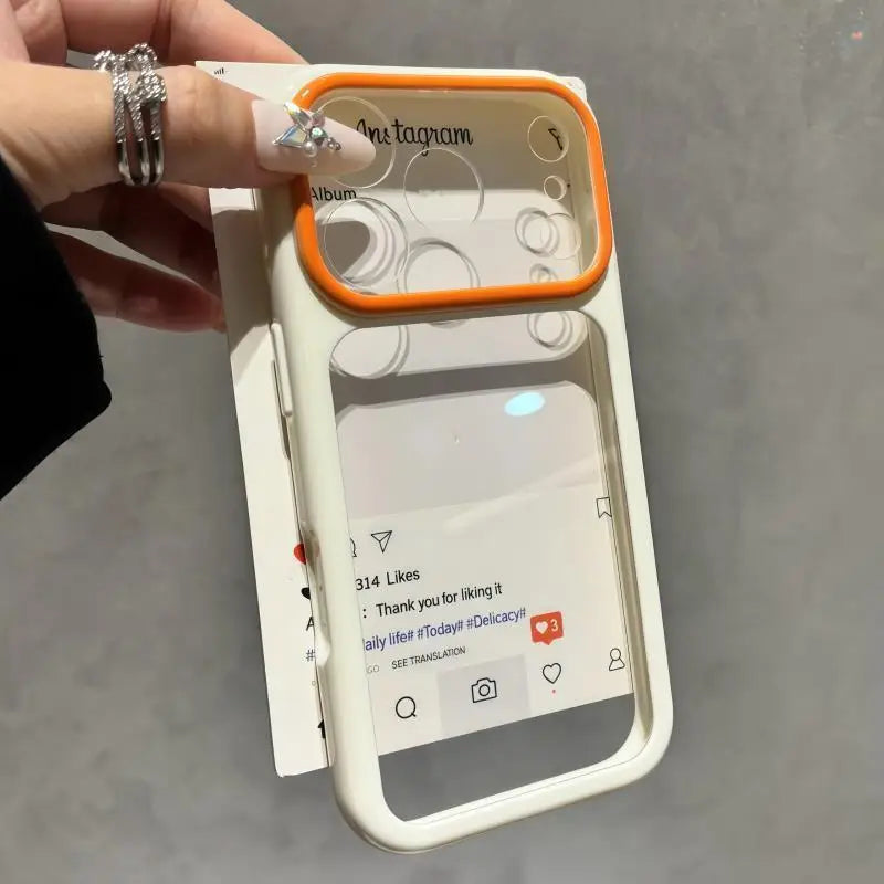 Transparent Double Color Contrast Case For iPhone