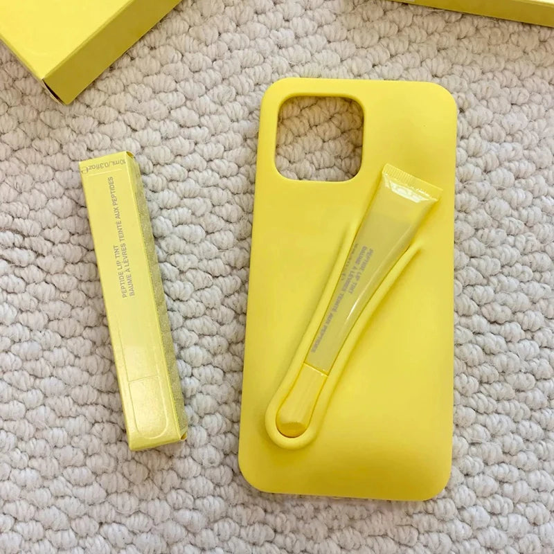 Hot Lemontini Portable Lip Gloss Phone Silicone Case For iPhone