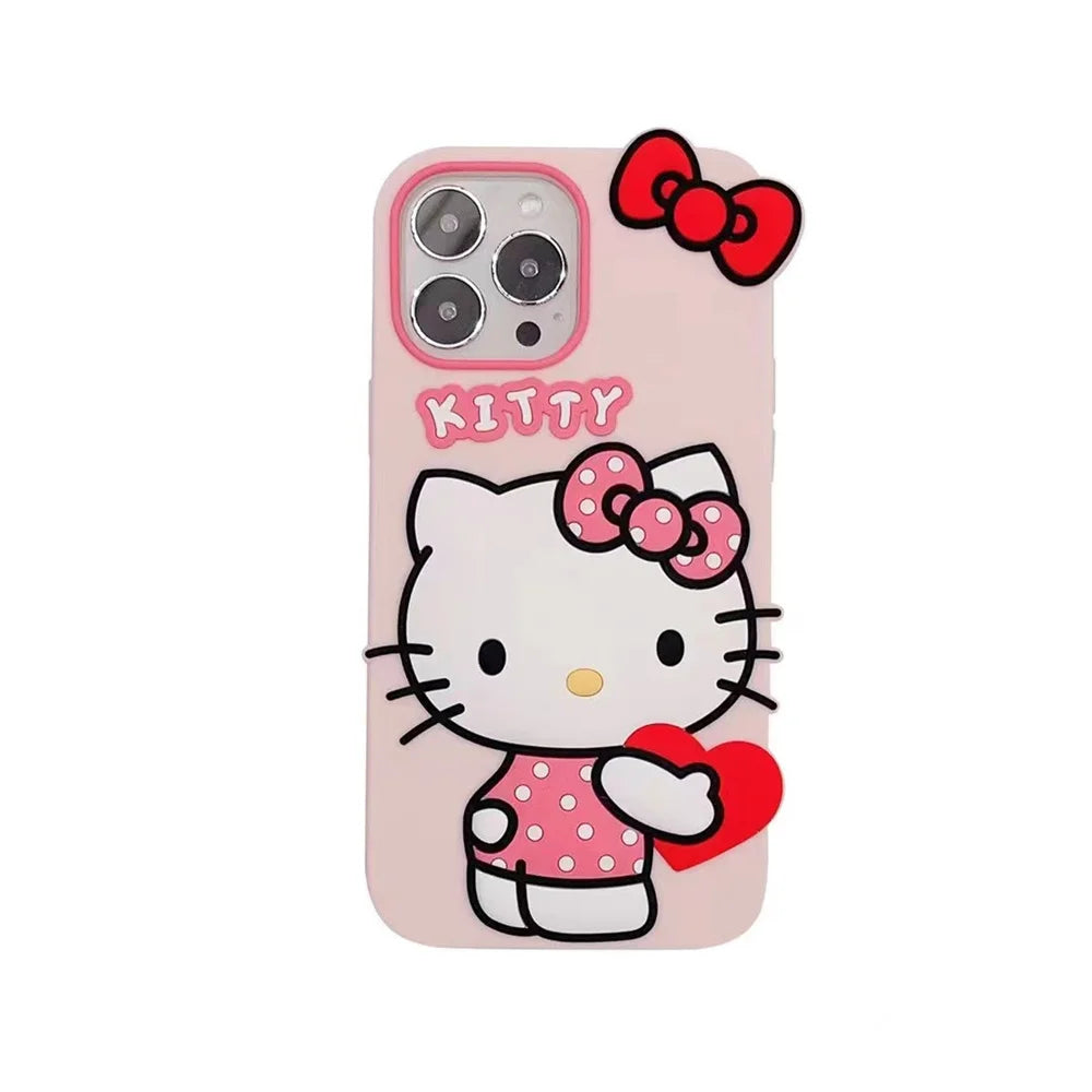 Hello Kittys 3D Heart Phone Case