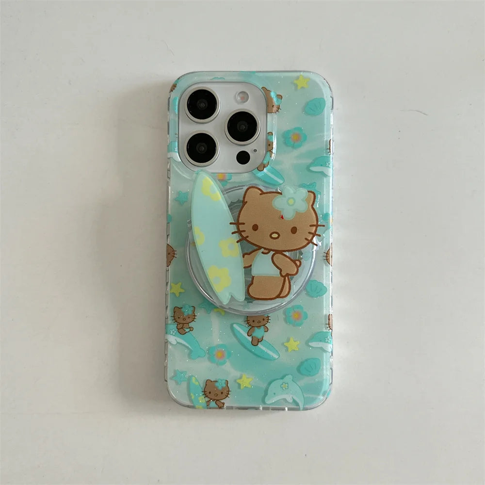 New Surf Dolphin Hello Kitty Luxury Stylish Cute Phone Case