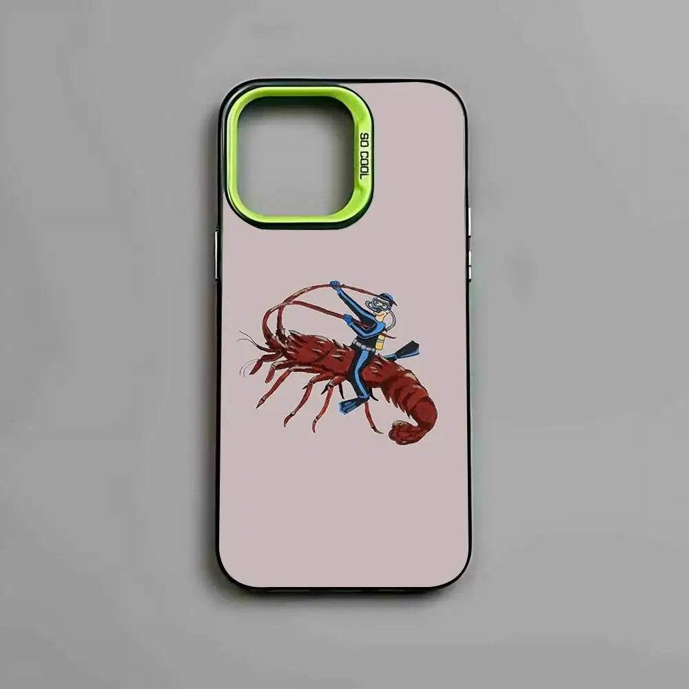 Lobster Diving With Scuba Diver Phone Case For iPhone