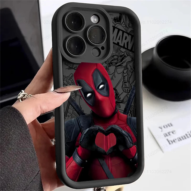 New Marvel Deadpool Fun Silicone Phone Case For iPhone