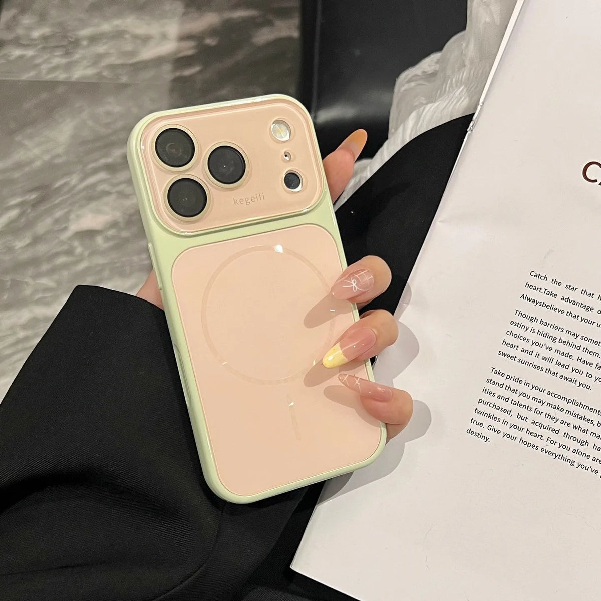For Magsafe Candy Color Contrast AG Case For iPhone