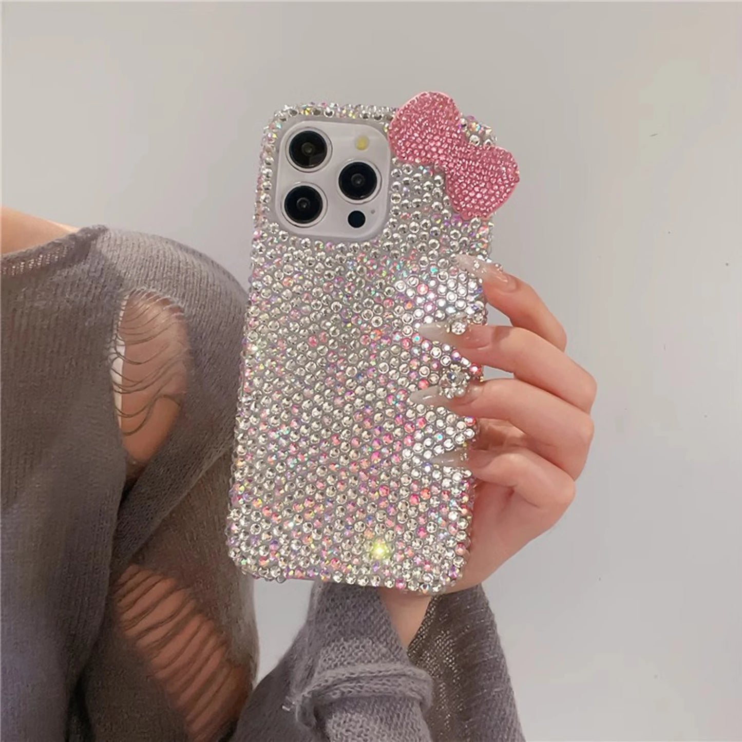 Premium Cute Full Diamond Bow Phone Case