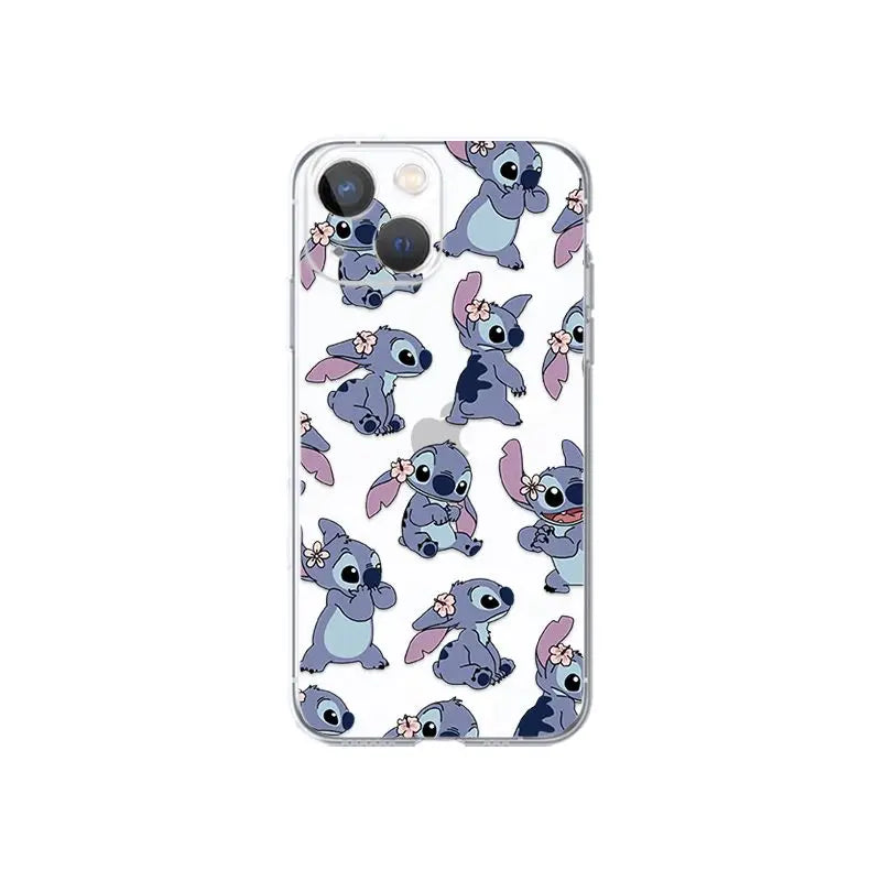 Disney Stitch Angel TPU Phone Case For iPhone