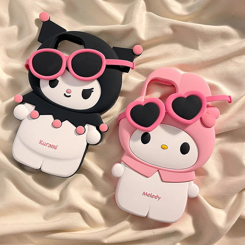 Kawaii 3D Cartoon Kuromi My Melody Soft Phone Case