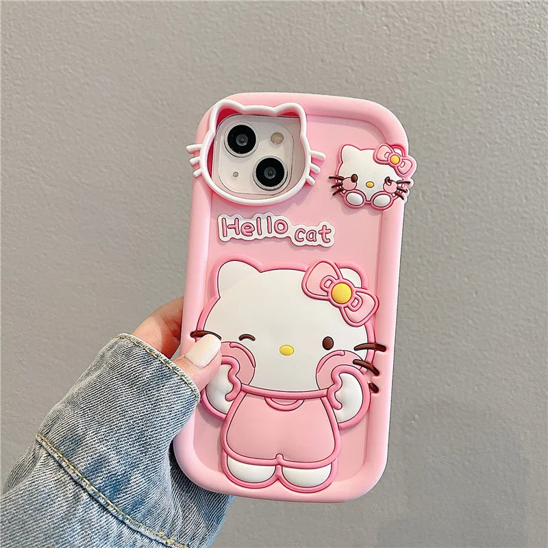 Cute 3D Cartoon Hello Kitty Phone Case
