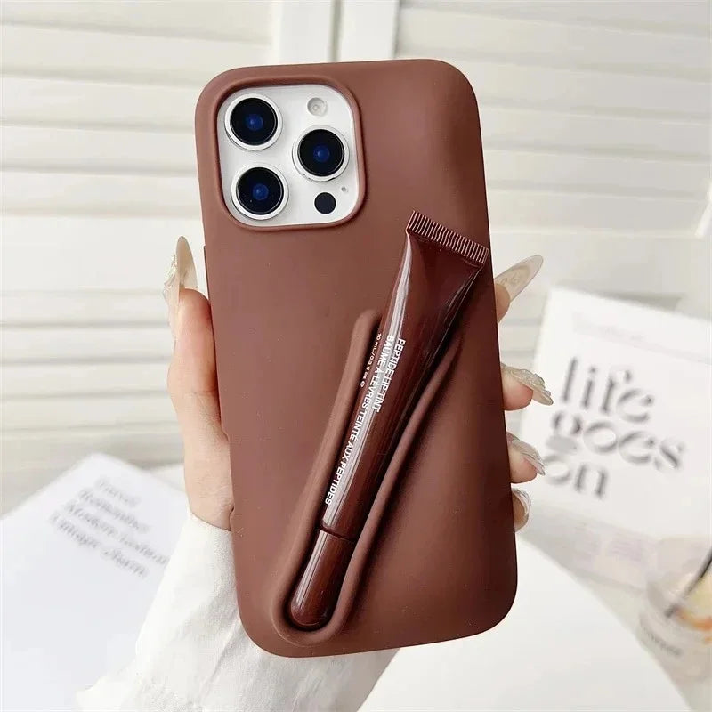 Hot Lemontini Portable Lip Gloss Phone Silicone Case For iPhone