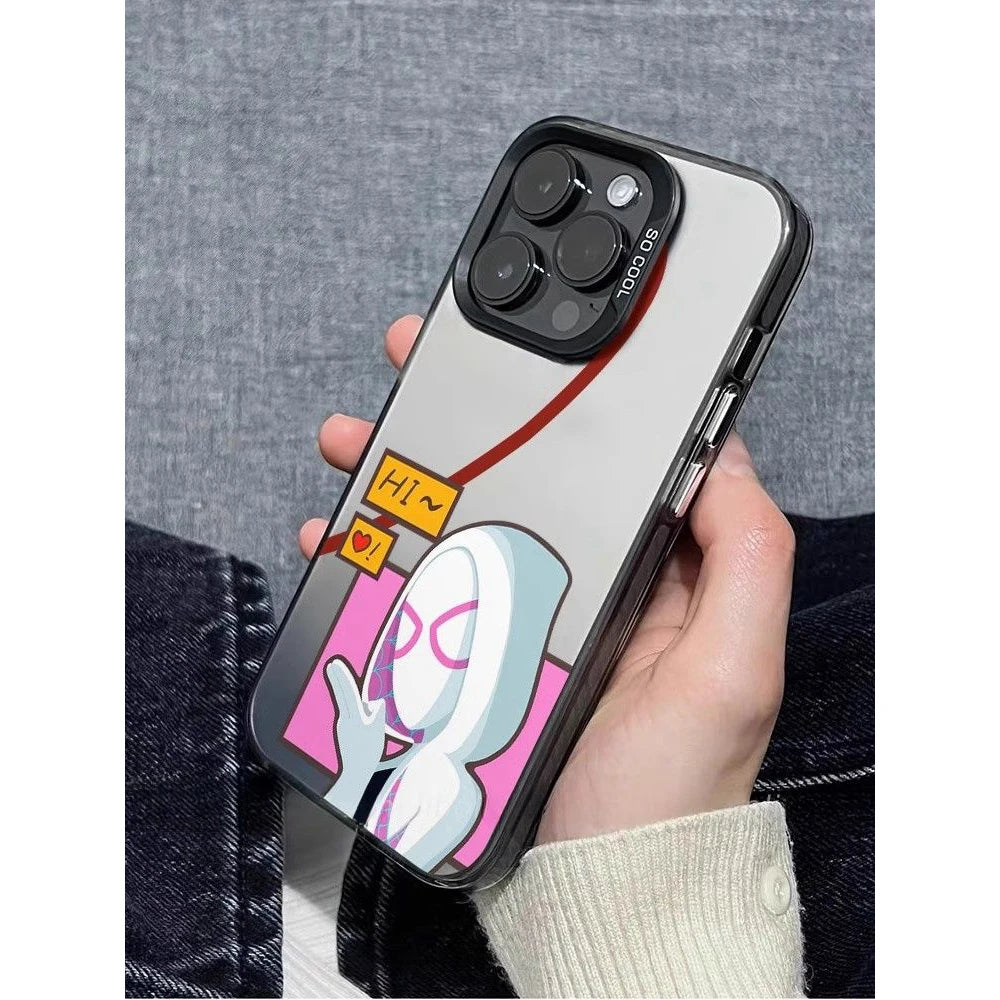 Fun Spider Man Couple Phone Case For iPhone