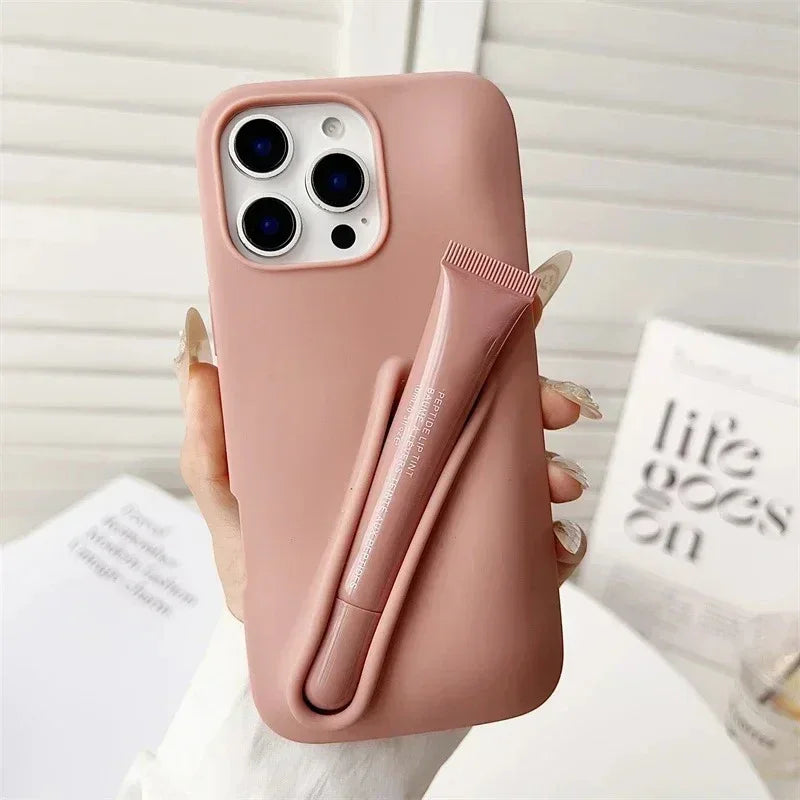 Hot Lemontini Portable Lip Gloss Phone Silicone Case For iPhone