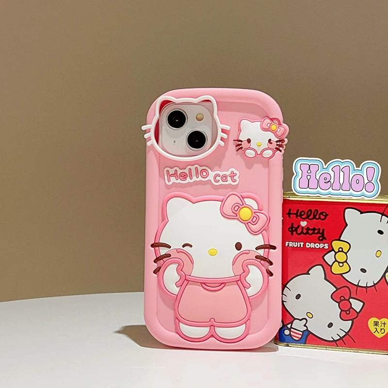 Cute 3D Cartoon Hello Kitty Phone Case