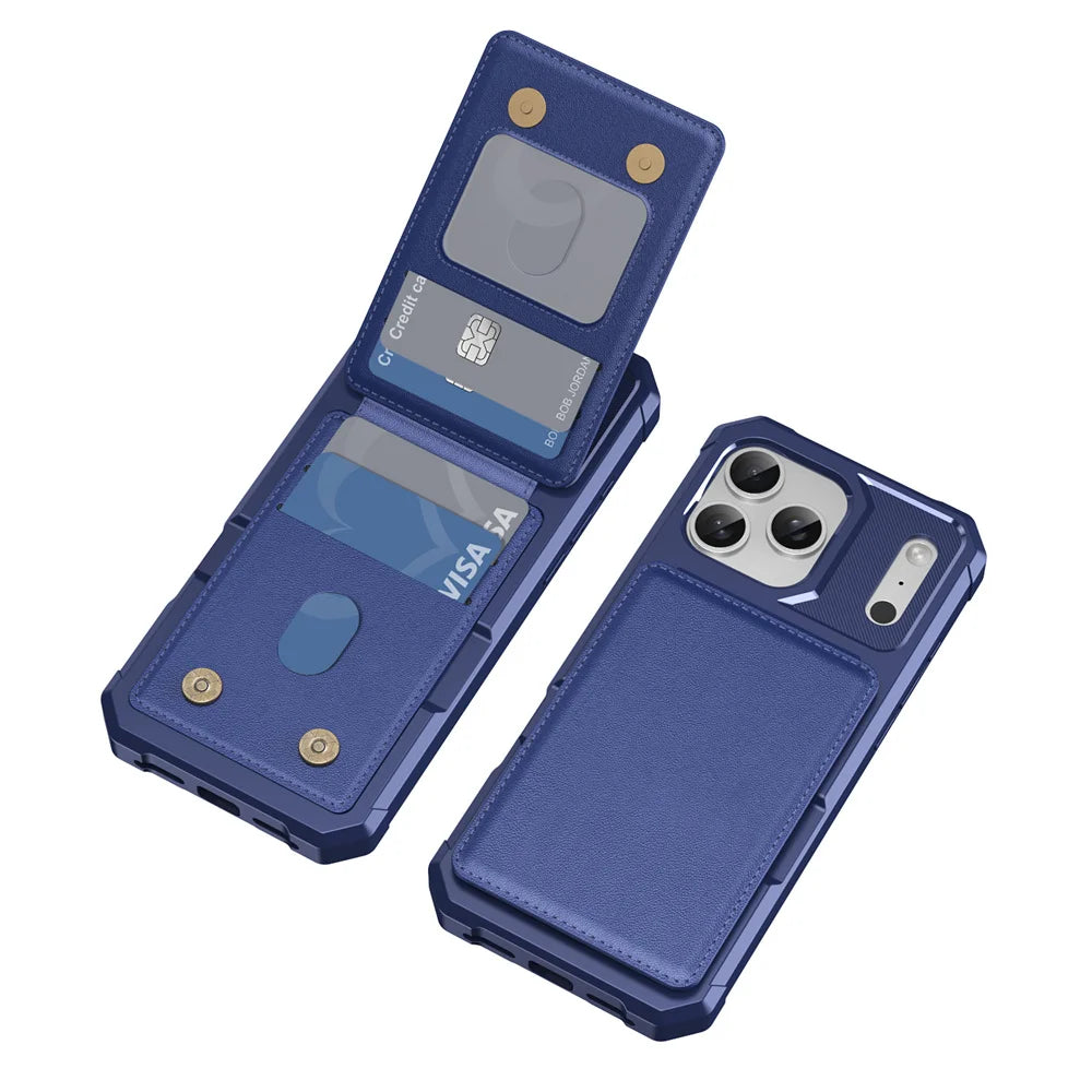 Wallet Cards Solt Holder Purse Leather Phone Case For iPhone