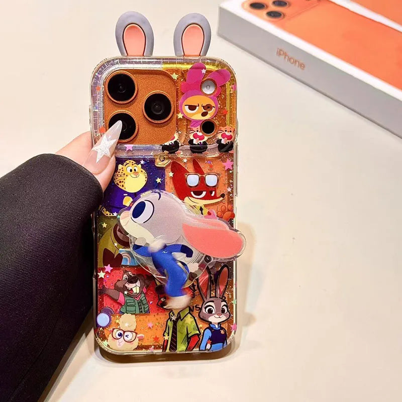 Anime Zootopia 2 Judy Nick Mobile Phone Case Three-dimensional Applicable To iPhone