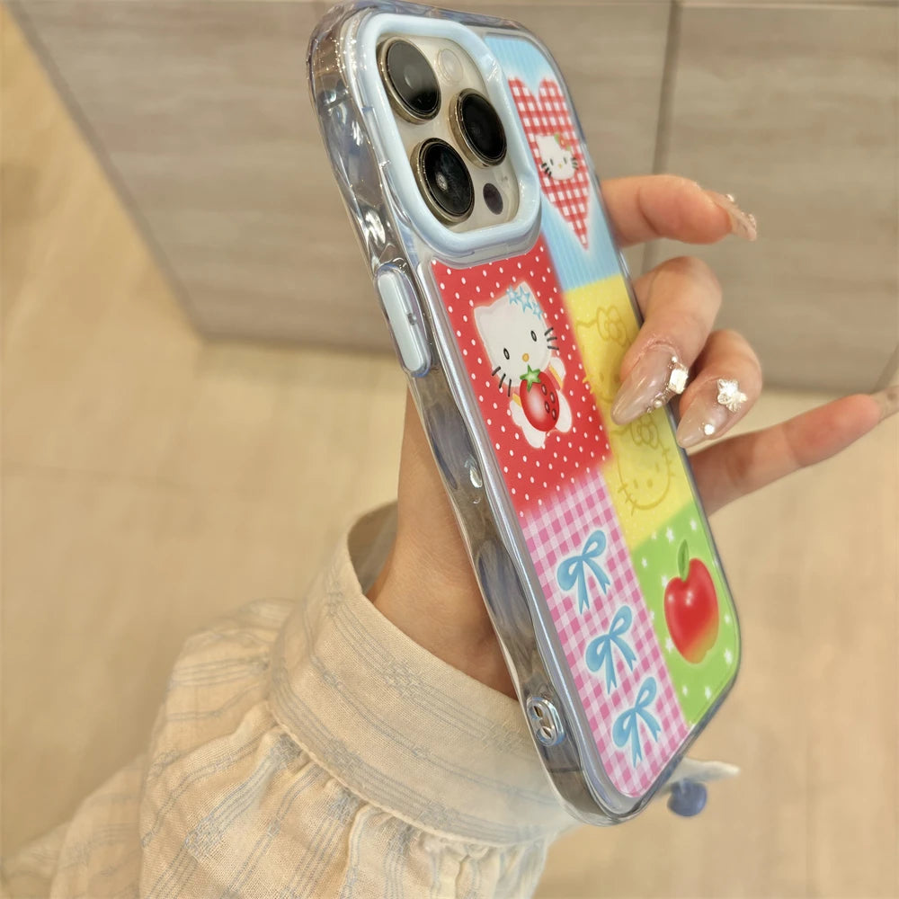Colorful Hello Kitty Love Heart Phone Case