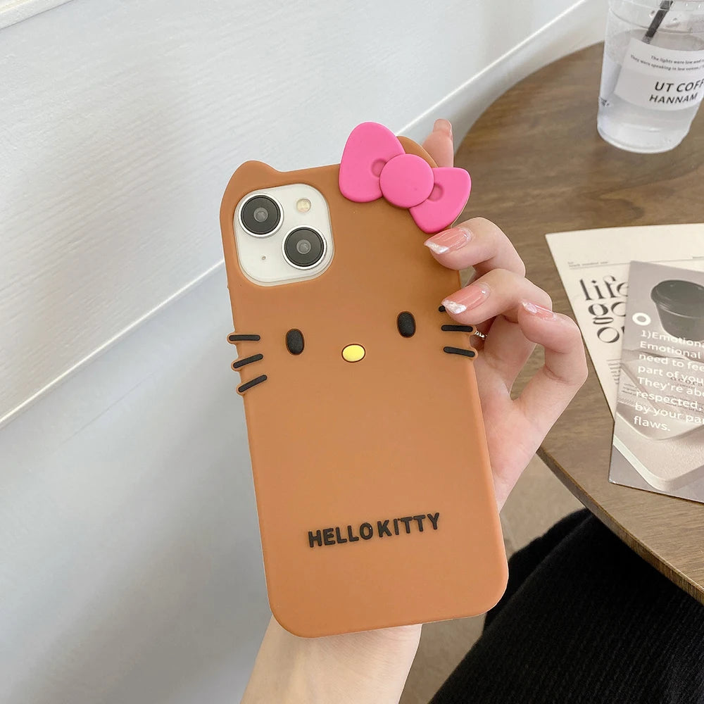 Kawaii Cartoon Bow Hello Kitty Phone Case